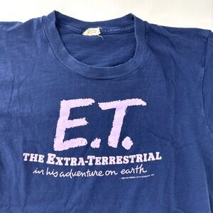 Vintage 80s ET Universal‎ Studios T shirt size Small Single Stitch 1982 Logo